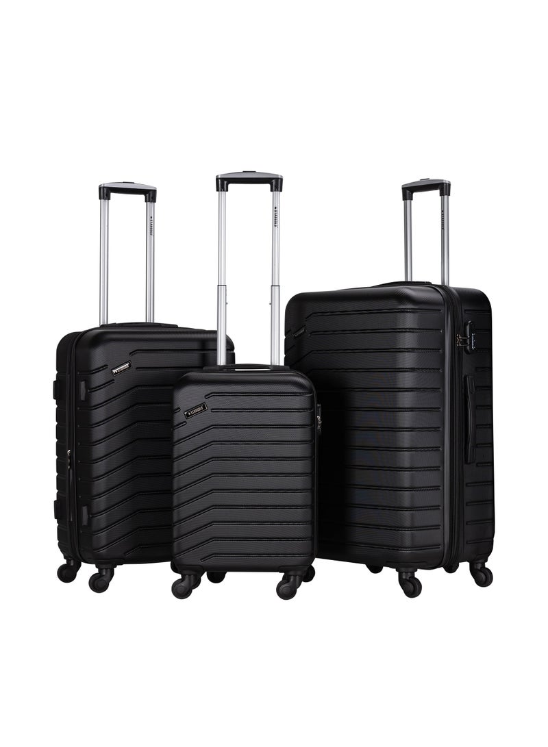 Stargold Luggage Bag Set of 3 PCS ABS Hard Side Trolley Bags with 360° Rotational Wheels and Lockable System Top Quality Travel Bag - Image 1